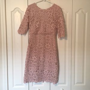 Dusty rose lace dress